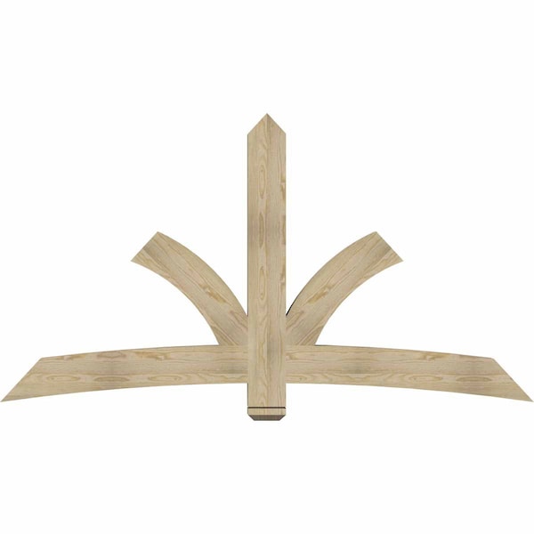 Ekena Millwork Davenport Rough Sawn Timber Gable Bracket, Douglas Fir, 84"W x 45"H x 4"D x 6"F, 13/12 Pitch GBW084X45X0406DAV00RDF - main